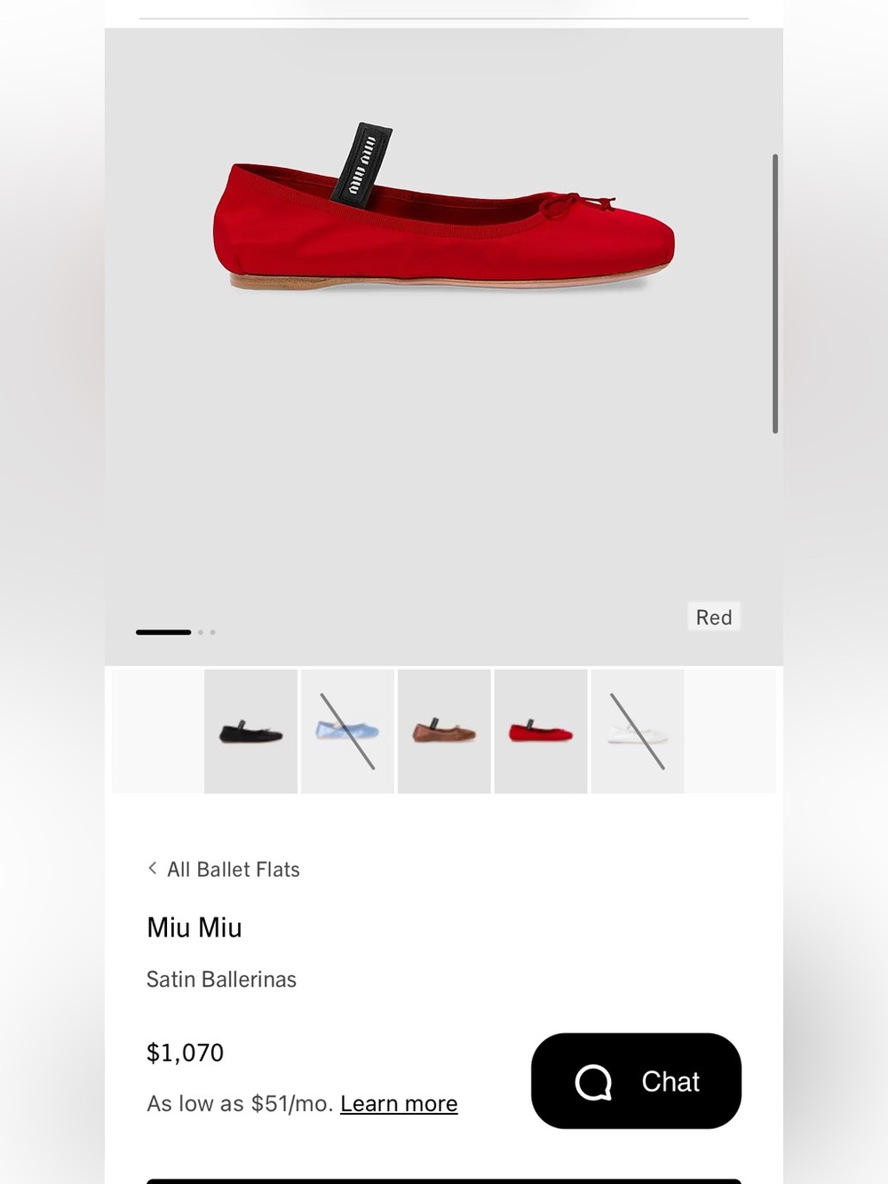 Miu Miu Red Satin Ballet ballerinas 41 VGUC